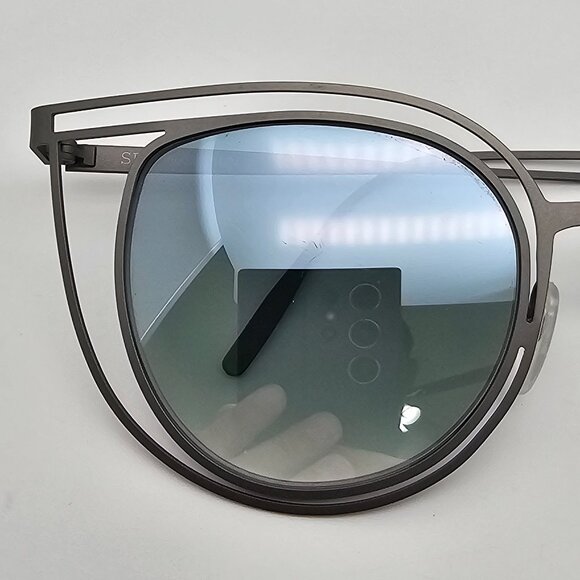 See Eyewear SEE 6608 C4 Gunmetal Frame Green Mirror Lens Cat Eye Sunglasses 50mm main image 14
